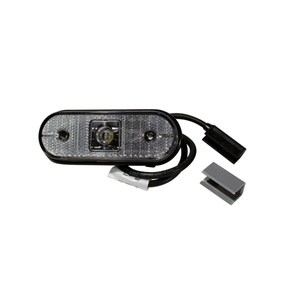 Feu de gabarit avant à LED, blanc, avec câble 2×0,75 mm²