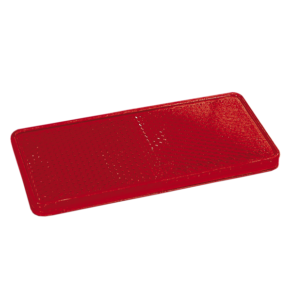 Catadioptre rectangle rouge adhésif 105x45 mm