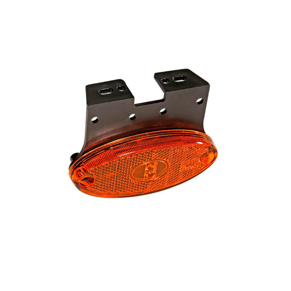 Feu latéral orange Flatpoint II LED 12V câble 1,0m + support 90°