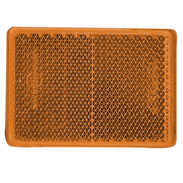 Catadioptre rectangle orange adhesif 56x39 mm