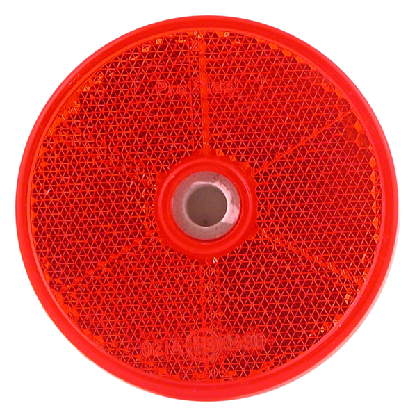 Catadioptre rond rouge a trou D60mm
