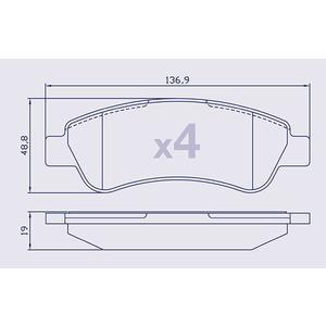 Plaquettes pour FIAT et PEUGEOT - Ref : MVP2000