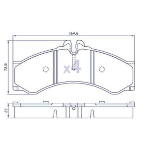 Jeu de plaquettes pour MERCEDES Sprinter