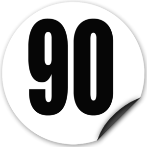 Disque limitation de vitesse 90 km/adhésif