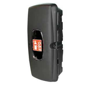 Coffre pour extincteur 6kg, noir avec hublot Coffre pour extincteur 6kg, noir avec hublot